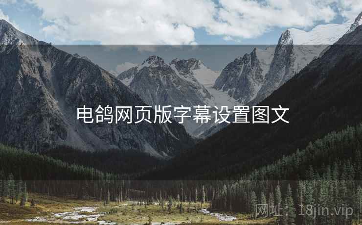 电鸽网页版字幕设置图文