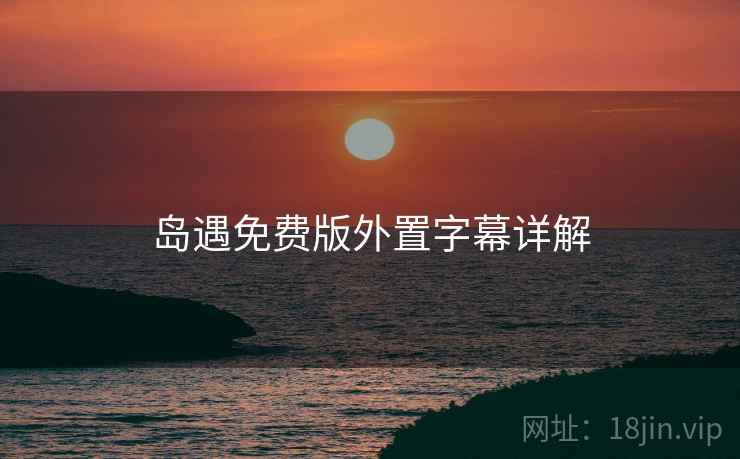岛遇免费版外置字幕详解