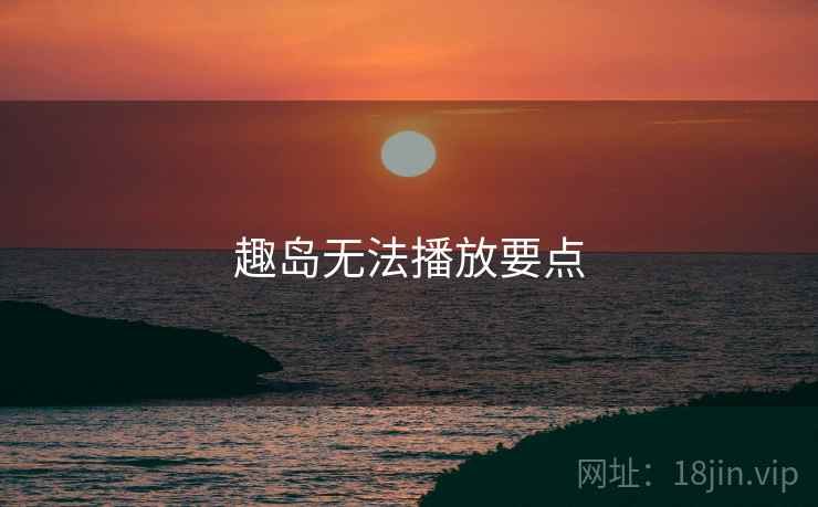 趣岛无法播放要点