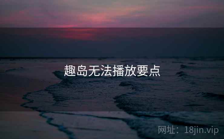 趣岛无法播放要点
